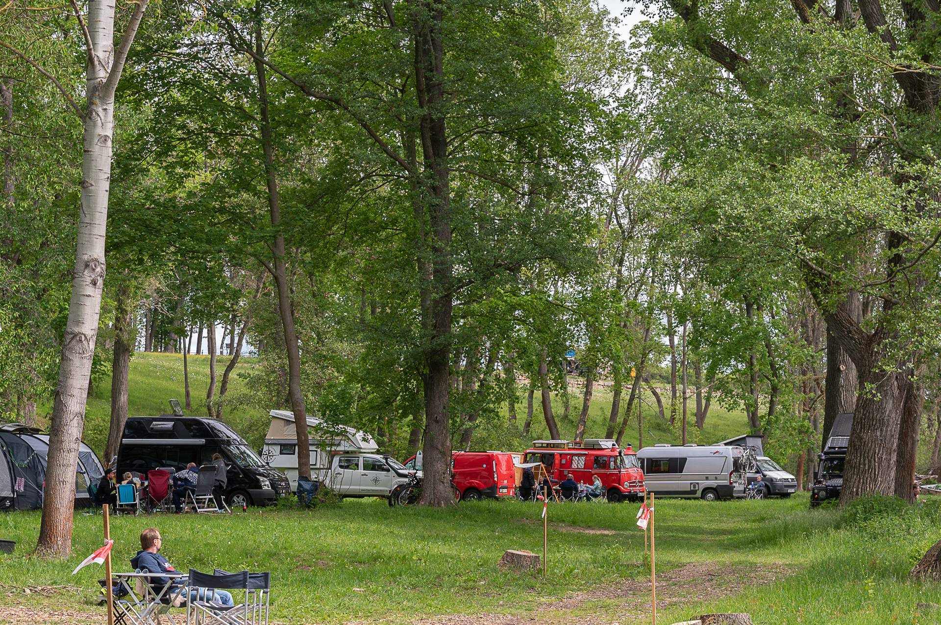 Camper im Park von Ohrdruf